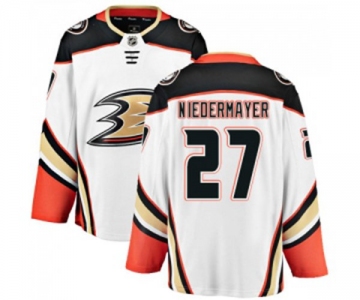 Youth Anaheim Ducks #27 Scott Niedermayer Fanatics Branded White Away Breakaway Hockey Jersey