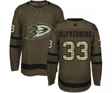 Youth Anaheim Ducks #33 Jakob Silfverberg Authentic Green Salute to Service Hockey Jersey