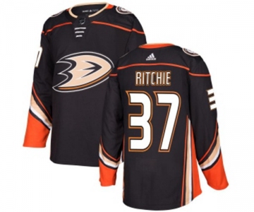 Youth Anaheim Ducks #37 Nick Ritchie Authentic Black Home Hockey Jersey