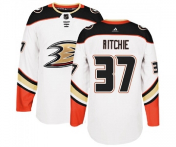 Youth Anaheim Ducks #37 Nick Ritchie Authentic White Away Hockey Jersey