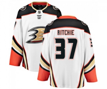 Youth Anaheim Ducks #37 Nick Ritchie Fanatics Branded White Away Breakaway Hockey Jersey