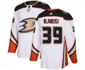 Youth Anaheim Ducks #39 Joseph Blandisi Authentic White Away Hockey Jersey