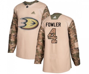 Youth Anaheim Ducks #4 Cam Fowler Authentic Camo Veterans Day Practice Hockey Jersey