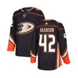 Youth Anaheim Ducks #42 Josh Manson Authentic Black Home Hockey Jersey