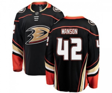 Youth Anaheim Ducks #42 Josh Manson Fanatics Branded Black Home Breakaway Hockey Jersey