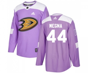 Youth Anaheim Ducks #44 Jaycob Megna Authentic Purple Fights Cancer Practice Hockey Jersey