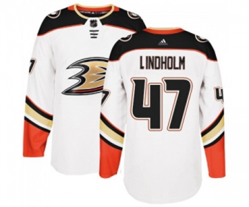 Youth Anaheim Ducks #47 Hampus Lindholm Authentic White Away Hockey Jersey