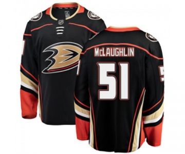 Youth Anaheim Ducks #51 Blake McLaughlin Authentic Black Home Fanatics Branded Breakaway Hockey Jersey