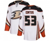 Youth Anaheim Ducks #53 Max Comtois Authentic White Away Hockey Jersey