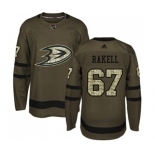 Youth Anaheim Ducks #67 Rickard Rakell Authentic Green Salute to Service Hockey Jersey