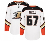 Youth Anaheim Ducks #67 Rickard Rakell Authentic White Away Hockey Jersey