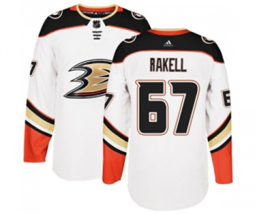 Youth Anaheim Ducks #67 Rickard Rakell Authentic White Away Hockey Jersey