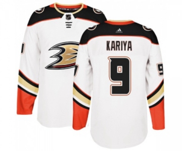 Youth Anaheim Ducks #9 Paul Kariya Authentic White Away Hockey Jersey