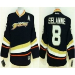 youth nhl jerseys anaheim ducks #8 teemu selanne black[patch A]