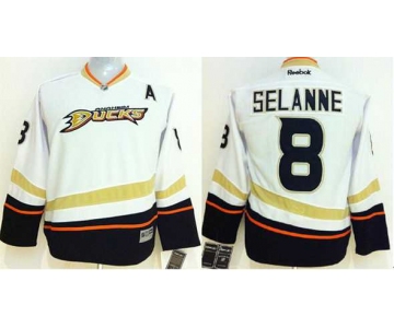 youth nhl jerseys anaheim ducks #8 teemu selanne white[patch A]