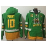 Anaheim Ducks #10 Corey Perry Green Name & Number Pullover NHL Hoodie