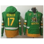 Anaheim Ducks #17 Ryan Kesler Green Name & Number Pullover NHL Hoodie