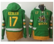 Anaheim Ducks #17 Ryan Kesler Green Name & Number Pullover NHL Hoodie