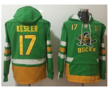 Anaheim Ducks #17 Ryan Kesler Green Name & Number Pullover NHL Hoodie