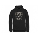 Men's Anaheim Ducks Black Camo Stack Pullover Hoodie