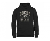 Men's Anaheim Ducks Black Camo Stack Pullover Hoodie