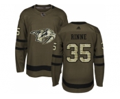 Adidas Nashville Predators #35 Pekka Rinne Green Salute to Service Stitched NHL Jersey