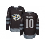 Men Adidas Nashville Predators #10 Colton Sissons Black 1917-2017 100th Anniversary Stitched NHL Jersey