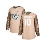 Men Adidas Nashville Predators #10 Colton Sissons Camo Authentic 2017 Veterans Day Stitched NHL Jersey