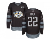 Men Adidas Nashville Predators #22 Kevin Fiala Black 1917-2017 100th Anniversary Stitched NHL Jersey