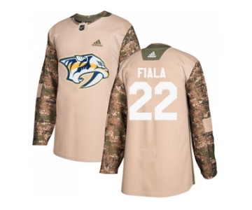 Men Adidas Nashville Predators #22 Kevin Fiala Camo Authentic 2017 Veterans Day Stitched NHL Jersey