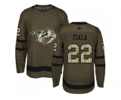 Men Adidas Nashville Predators #22 Kevin Fiala Green Salute to Service Stitched NHL Jersey