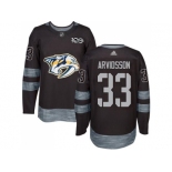 Men Adidas Nashville Predators #33 Viktor Arvidsson Black 1917-2017 100th Anniversary Stitched NHL Jersey