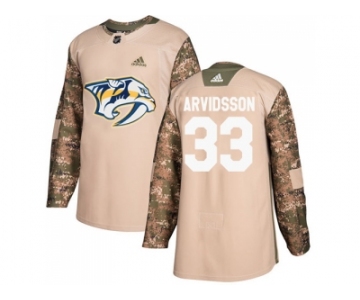 Men Adidas Nashville Predators #33 Viktor Arvidsson Camo Authentic 2017 Veterans Day Stitched NHL Jersey