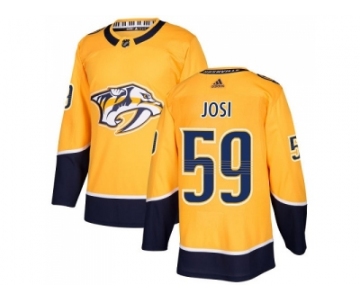 Men Adidas Nashville Predators #59 Roman Josi Yellow Home Authentic Stitched NHL Jersey