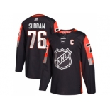 Men Adidas Nashville Predators #76 P.K Subban Black 2018 All-Star Central Division Authentic Stitched NHL Jersey