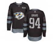 Men Adidas Nashville Predators #94 Samuel Girard Black 1917-2017 100th Anniversary Stitched NHL Jersey