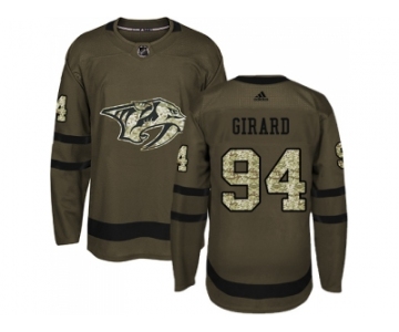 Men Adidas Nashville Predators #94 Samuel Girard Green Salute to Service Stitched NHL Jersey