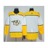 Men Adidas Nashville Predators Blank White Road Authentic Stitched NHL Jersey