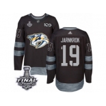 Men's Adidas Nashville Predators #19 Calle Jarnkrok Premier Black 1917-2017 100th Anniversary 2017 Stanley Cup Final NHL Jersey