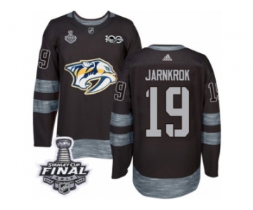 Men's Adidas Nashville Predators #19 Calle Jarnkrok Premier Black 1917-2017 100th Anniversary 2017 Stanley Cup Final NHL Jersey