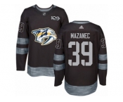 Men's Adidas Nashville Predators #39 Marek Mazanec Authentic Black 1917-2017 100th Anniversary NHL Jersey