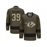 Men's Adidas Nashville Predators #39 Marek Mazanec Premier Green Salute to ServiceNHL Jersey