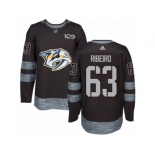 Men's Adidas Nashville Predators #63 Mike Ribeiro Authentic Black 1917-2017 100th Anniversary NHL Jersey