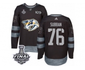 Men's Adidas Nashville Predators #76 P.K Subban Premier Black 1917-2017 100th Anniversary 2017 Stanley Cup Final NHL Jersey