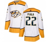 Men's Nashville Predators #22 Kevin Fiala White Road Stitched Hockey Jersey