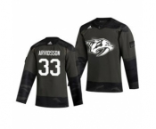 Men's Nashville Predators #33 Viktor Arvidsson 2019 Veterans Day Authentic Practice Hockey Jersey Camo