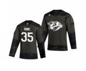 Men's Nashville Predators #35 Pekka Rinne 2019 Veterans Day Authentic Practice Hockey Jersey Camo