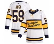 Men's Nashville Predators #59 Roman Josi Authentic White 2020 Winter Classic Hockey Jersey