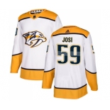 Men's Nashville Predators #59 Roman Josi Authentic White Away Hockey Jersey