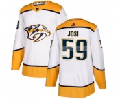 Men's Nashville Predators #59 Roman Josi Authentic White Away Hockey Jersey